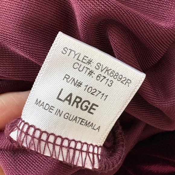 Gibson x Glam Squad Burgundy Velvet Wrap Top Y2K Style Holiday - Picture 5 of 7